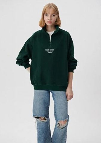 MAVİ KADIN YARIM FERMUARLI SWEATSHIRT Sycamore 1S10010-71538