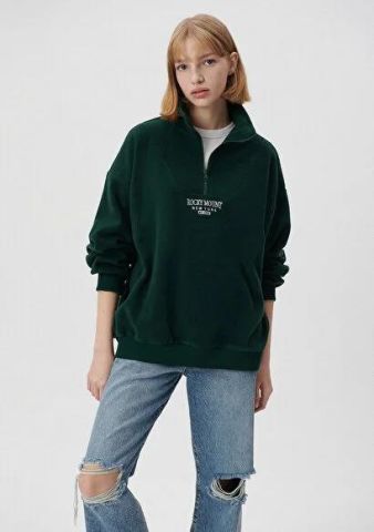 MAVİ KADIN YARIM FERMUARLI SWEATSHIRT Sycamore 1S10010-71538