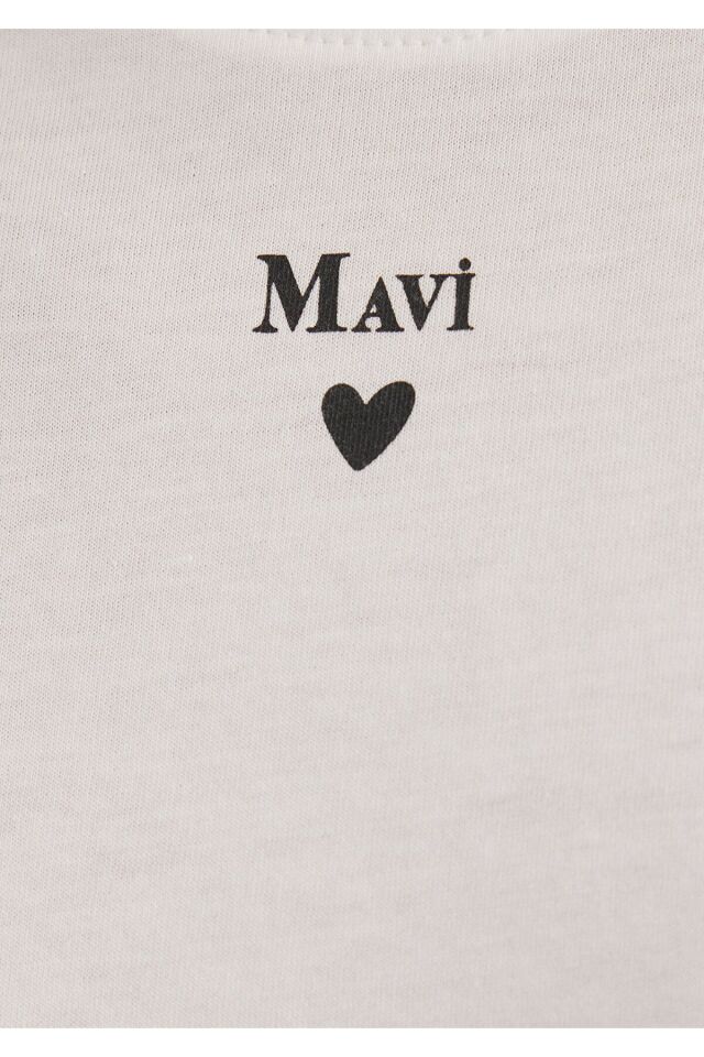 MAVİ KADIN MAVI BASKILI TISÖRT KIRIK BEYAZ 1601185-33389