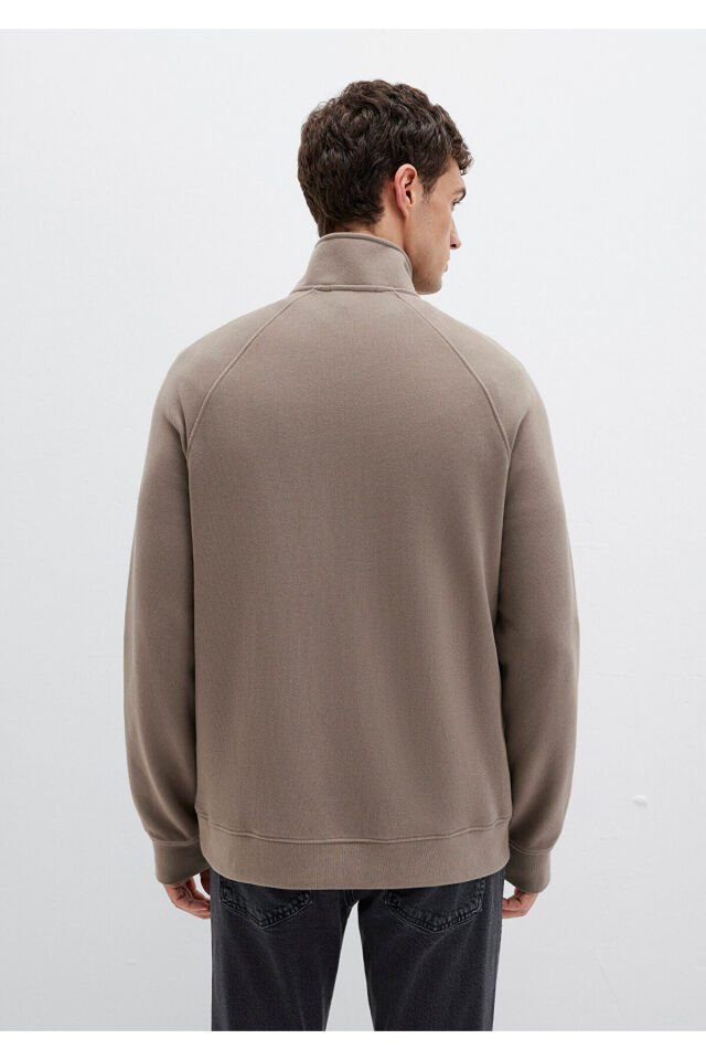 MAVİ ERKEK YARIM FERMUARLI SWEATSHIRT Walnut 0S10483-70380