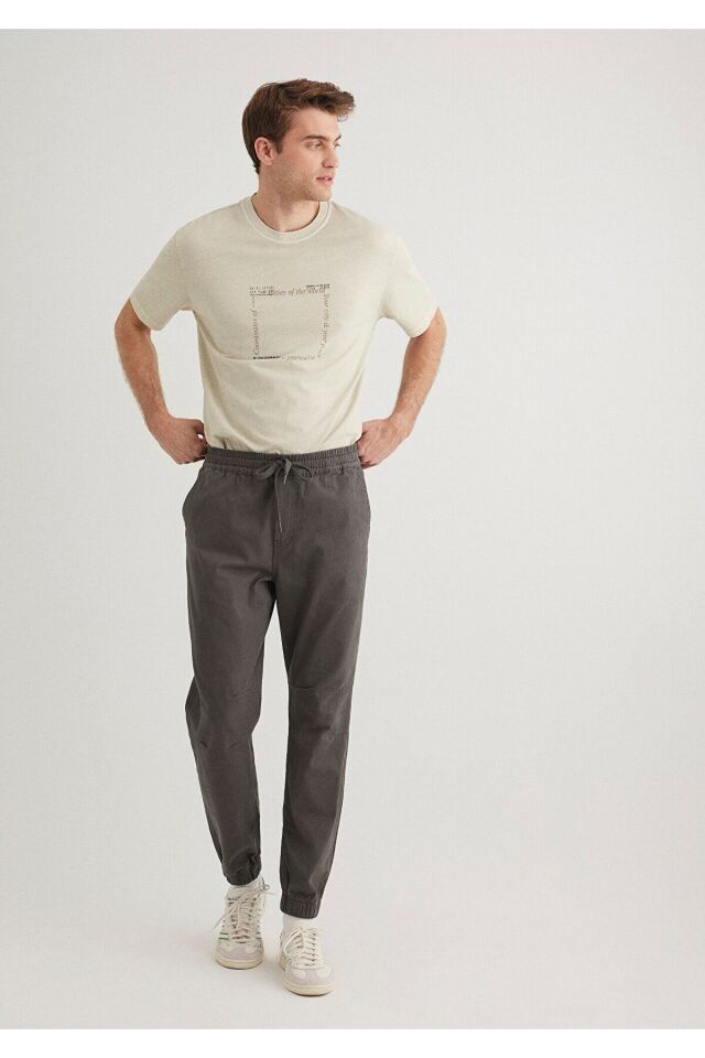 MAVİ ERKEK BELİ LASTİKLİ PANTOLON Koyu Gölge Gri 000169-70088