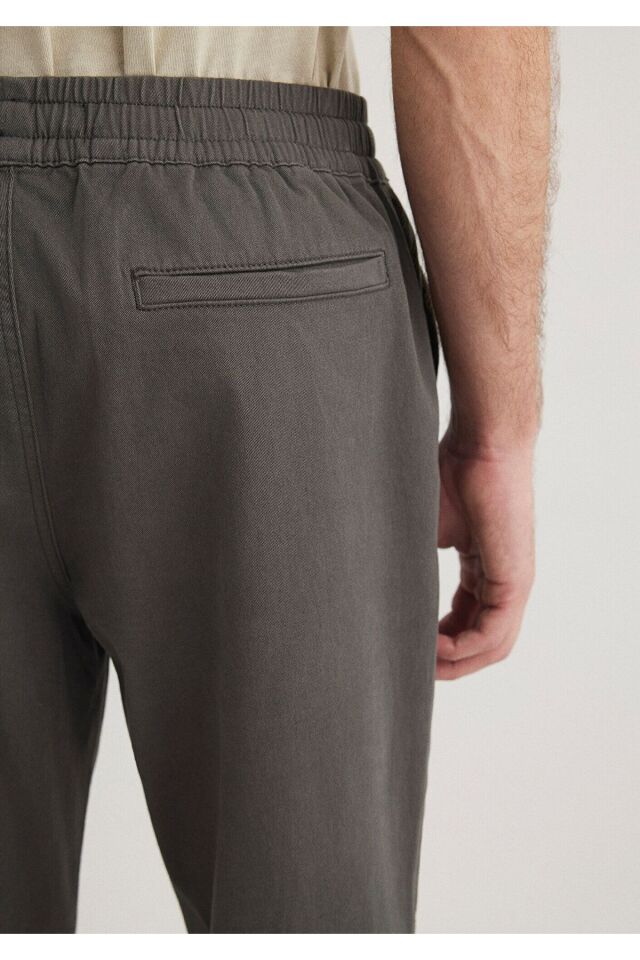 MAVİ ERKEK BELİ LASTİKLİ PANTOLON Koyu Gölge Gri 000169-70088