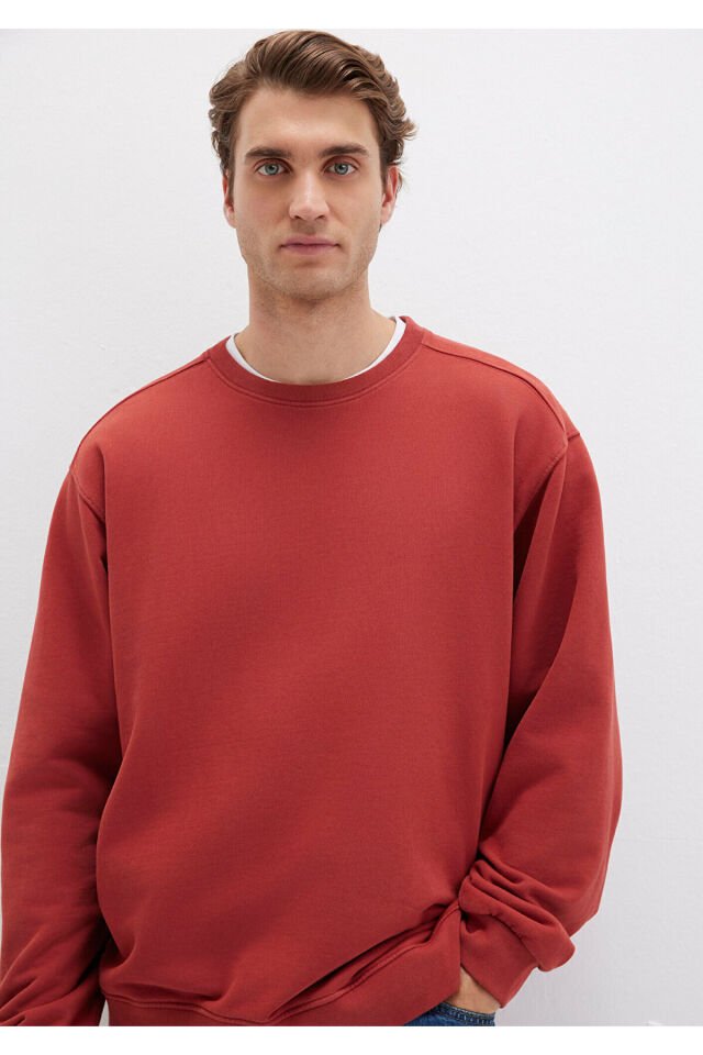 MAVİ ERKEK BİSİKLET YAKA SWEATSHIRT  Barn Red 0S10482-70457
