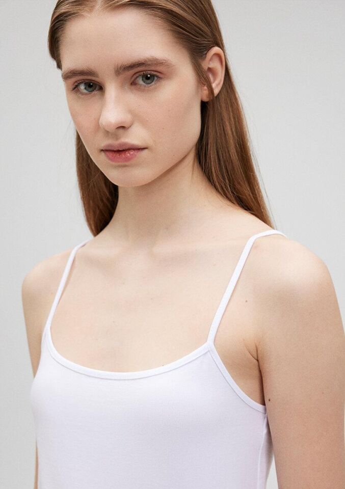 MAVİ KADIN ASKILI BASIC  Beyaz 1612378-620