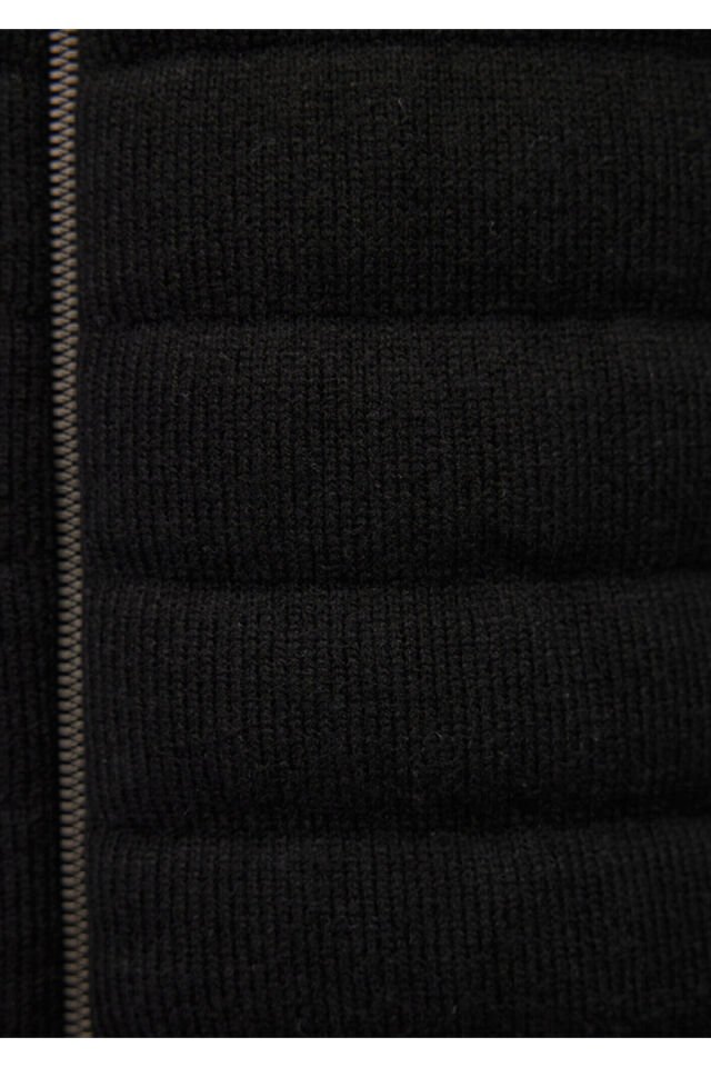 MAVİ ERKEK  FERMUARLI TRİKO CEKET Siyah 070697-900