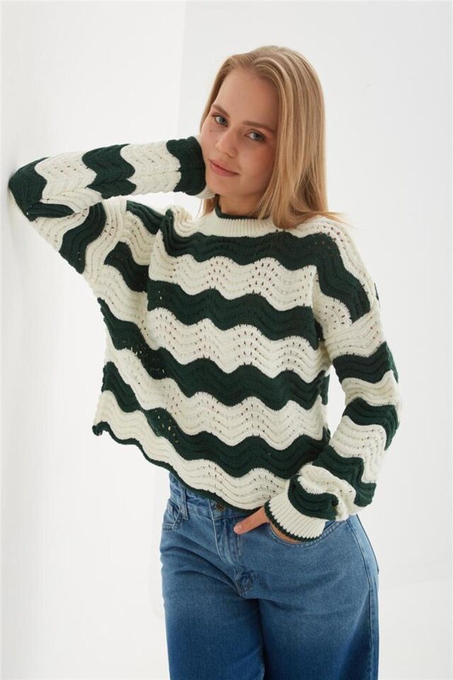 FASHION FRIENDS KADIN AJURLU KAZAK 24K0377K1