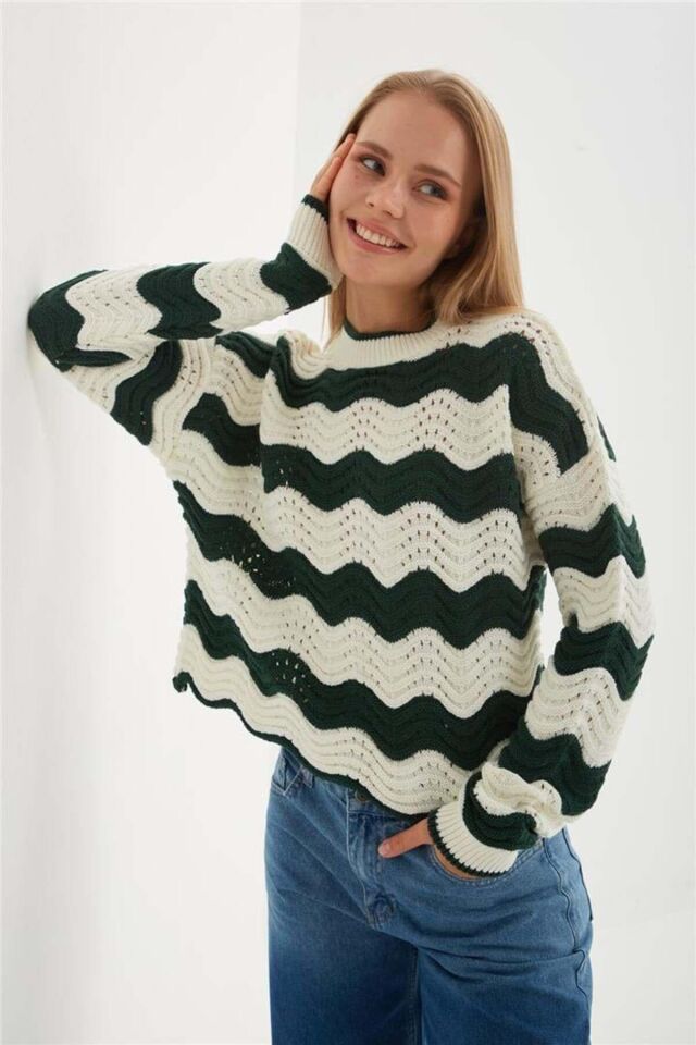 FASHION FRIENDS KADIN AJURLU KAZAK 24K0377K1