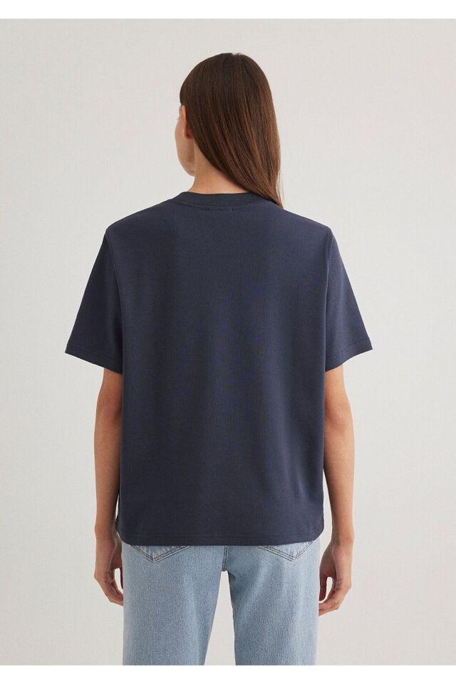 MAVİ KADIN LOGO T-SHIRT GECE MAVİSİ 1612829-85315