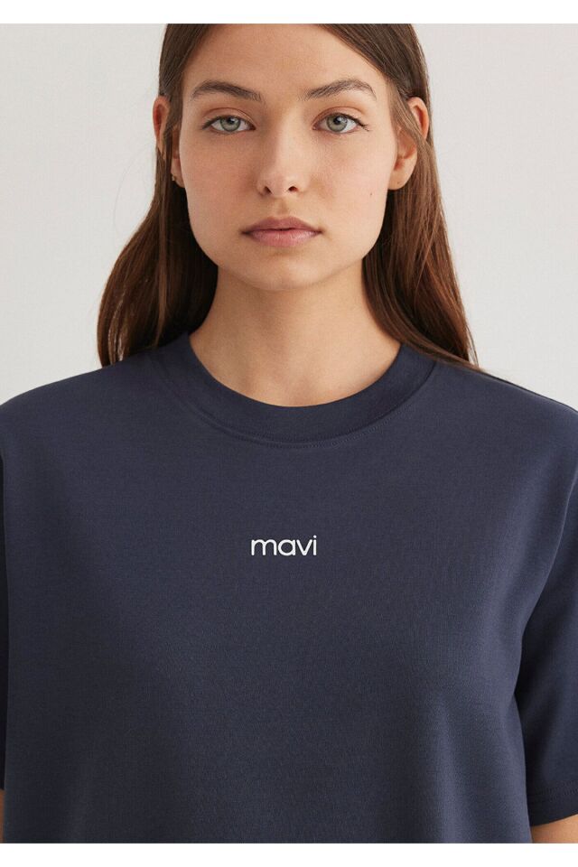 MAVİ KADIN LOGO T-SHIRT GECE MAVİSİ 1612829-85315