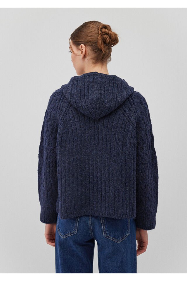 MAVİ KADIN YARIM FERMUARLI KAZAK dress blues 1710578-82454