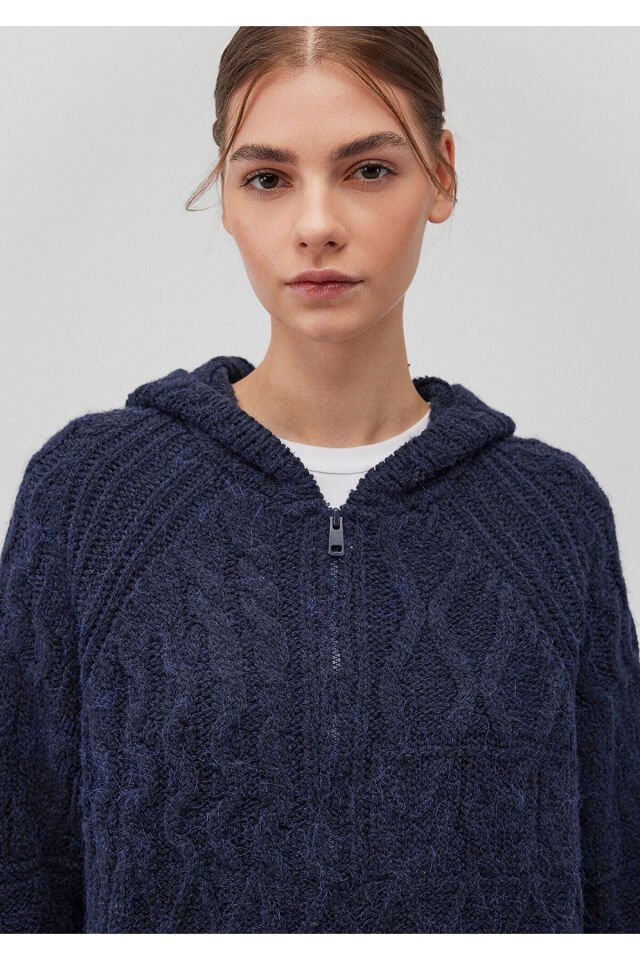 MAVİ KADIN YARIM FERMUARLI KAZAK dress blues 1710578-82454