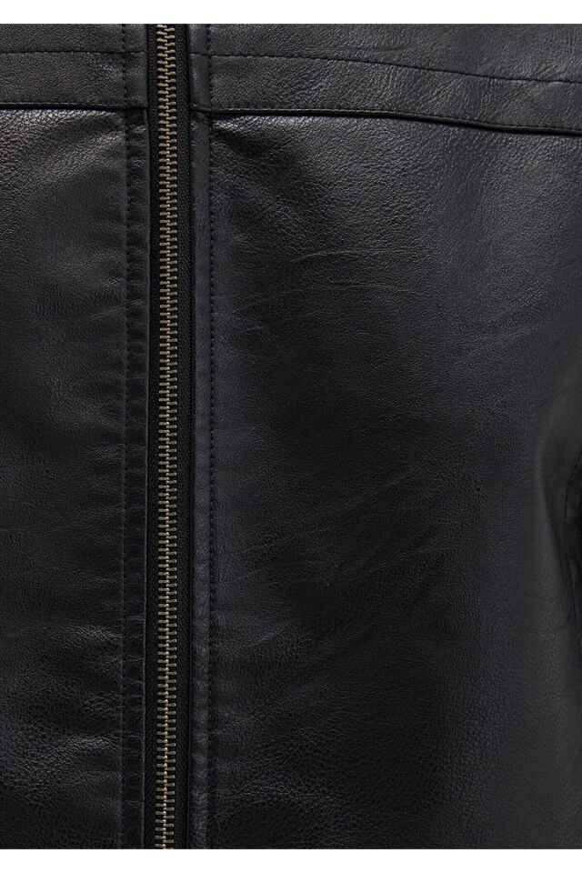 MAVİ ERKEK DERİ CEKET Jet Siyah 0110635-71379