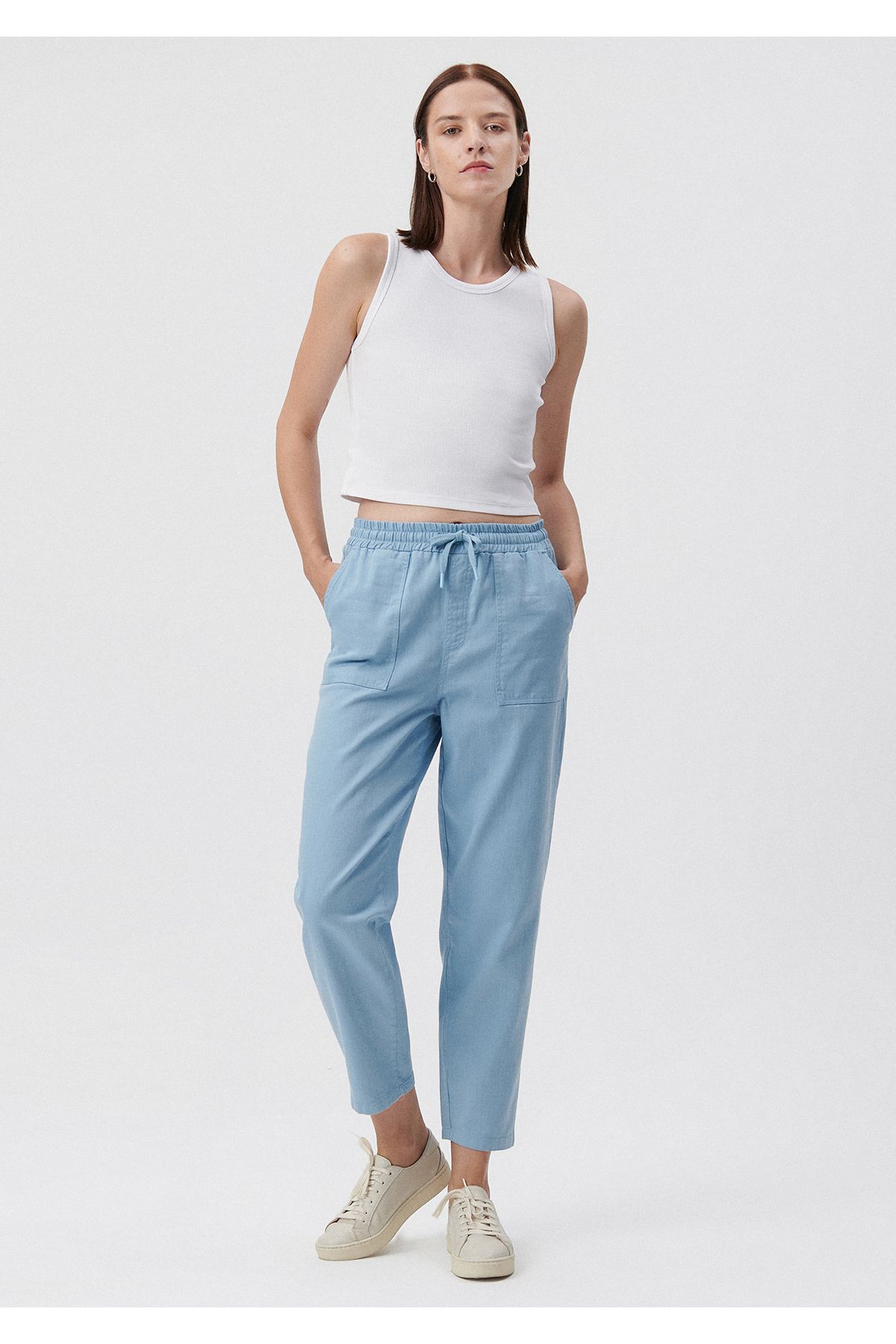 MAVİ KADIN KADIN DOKUMA PANTOLON Koyu Gri 1010397-35170