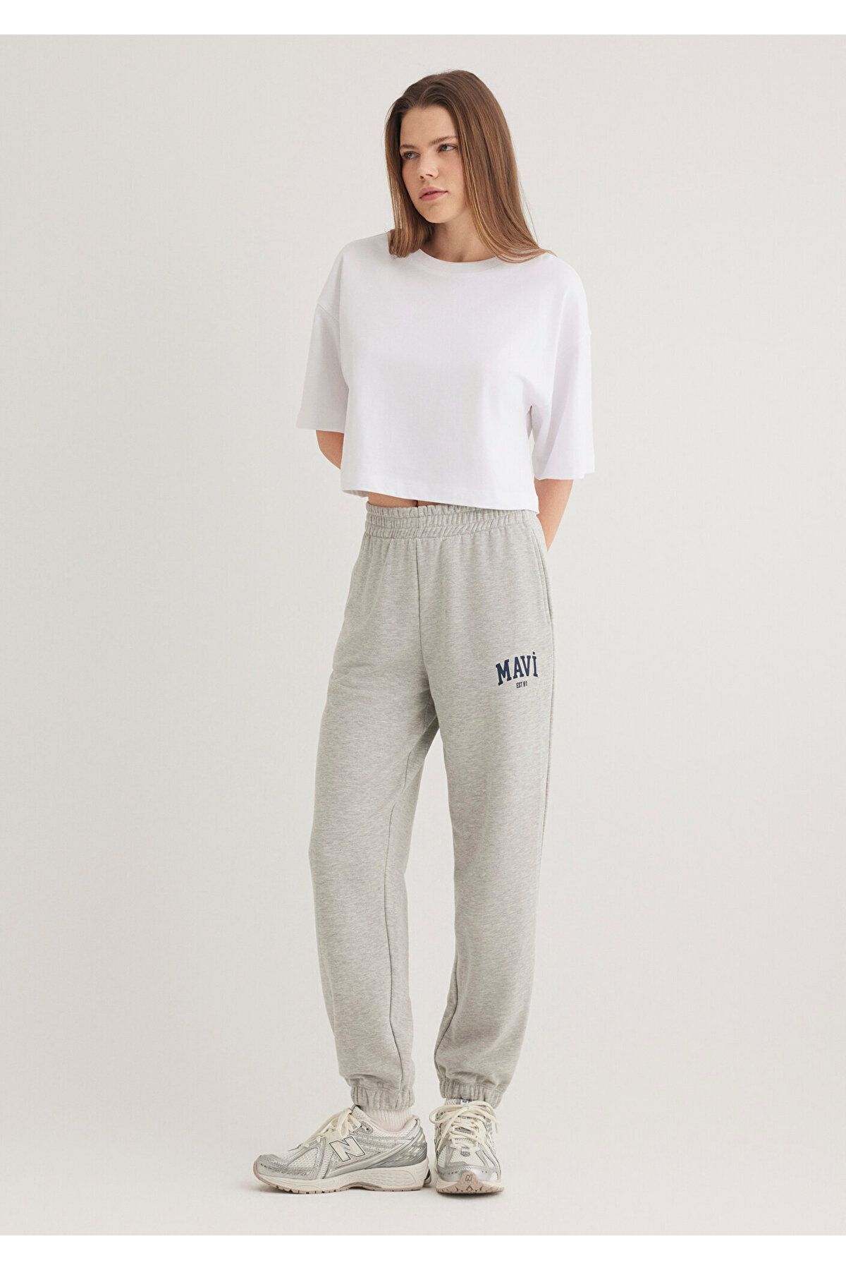 MAVİ  KADIN ÖRME PANTOLON GRİ MELANJ 1010757-82816