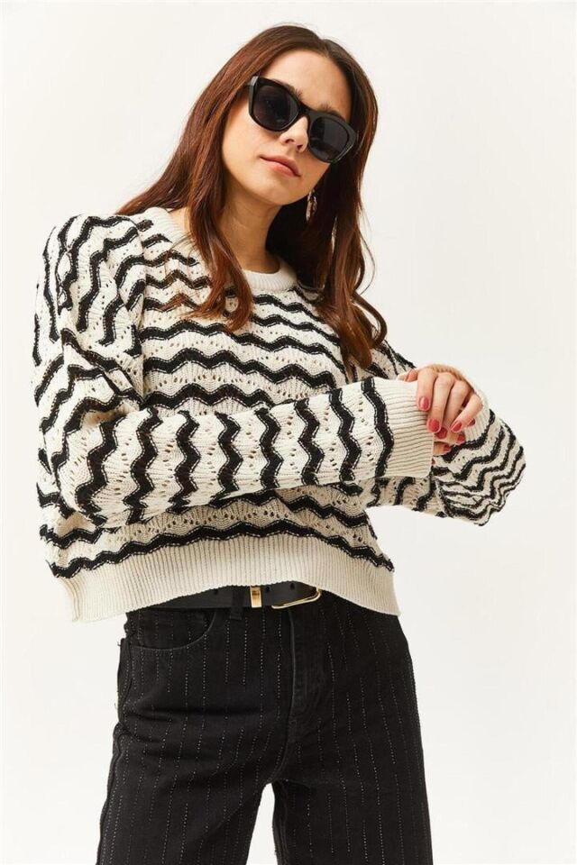 FASHION FRIENDS KADIN AJURLU KAZAK 24K0376K1