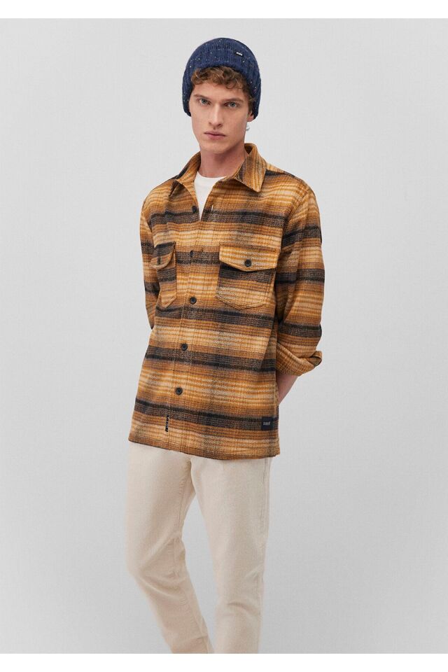 MAVİ ERKEK KARELİ GÖMLEK Rafia Check 0211308-88673