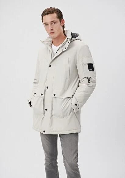 MAVİ ERKEK KAPÜŞONLU PARKA  Ay Taşı Beji 0110124-70144