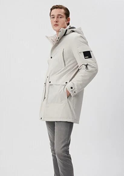 MAVİ ERKEK KAPÜŞONLU PARKA  Ay Taşı Beji 0110124-70144