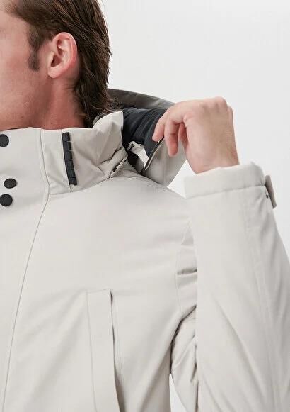 MAVİ ERKEK KAPÜŞONLU PARKA  Ay Taşı Beji 0110124-70144