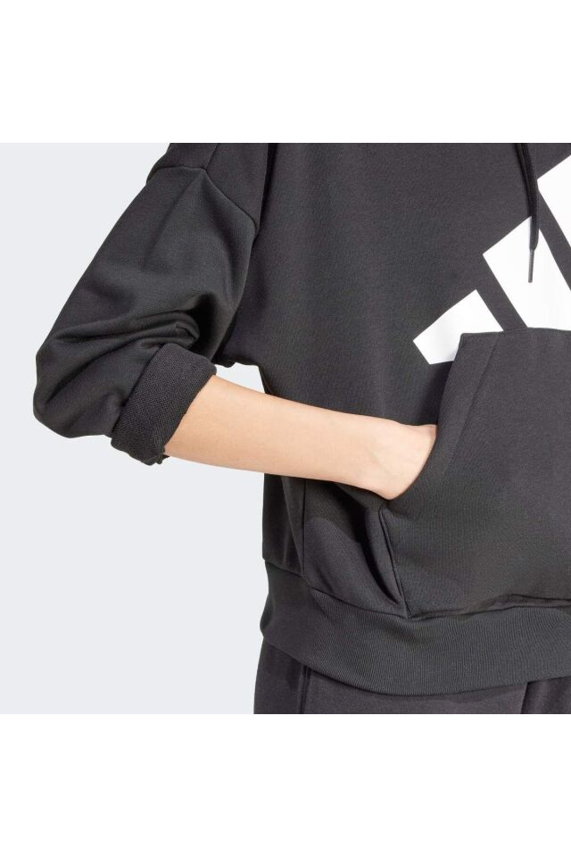 ADİDAS KADIN KAPÜŞONLU SWEATSHIRT W BL FT HD JN1845 L - SİYAH