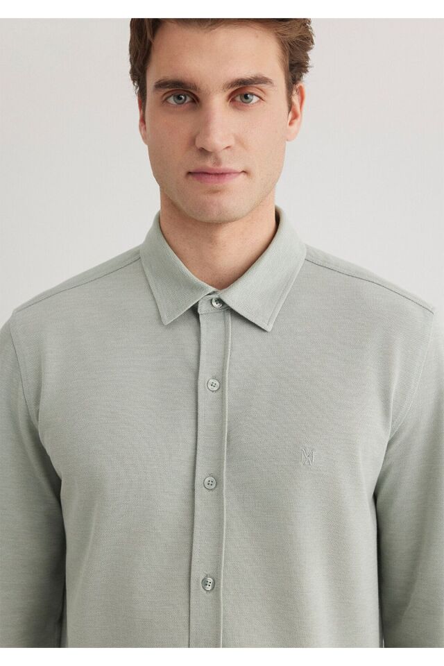 MAVİ ERKEK UZUN KOL GÖMLEK  Açık Yeşil 0210294-71476