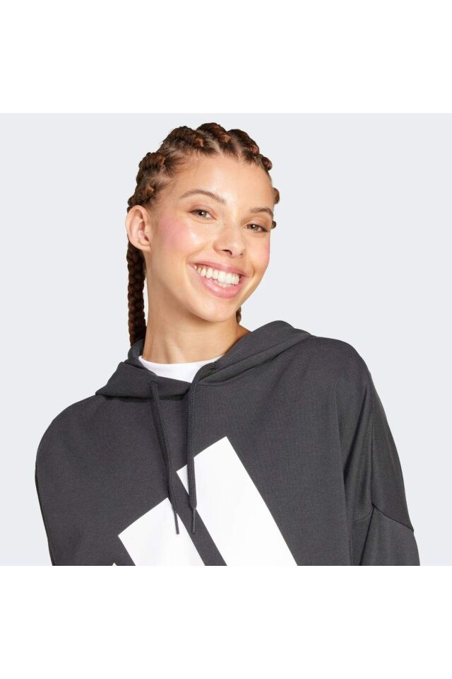 ADİDAS KADIN KAPÜŞONLU SWEATSHIRT W BL FT HD JN1845 S - SİYAH