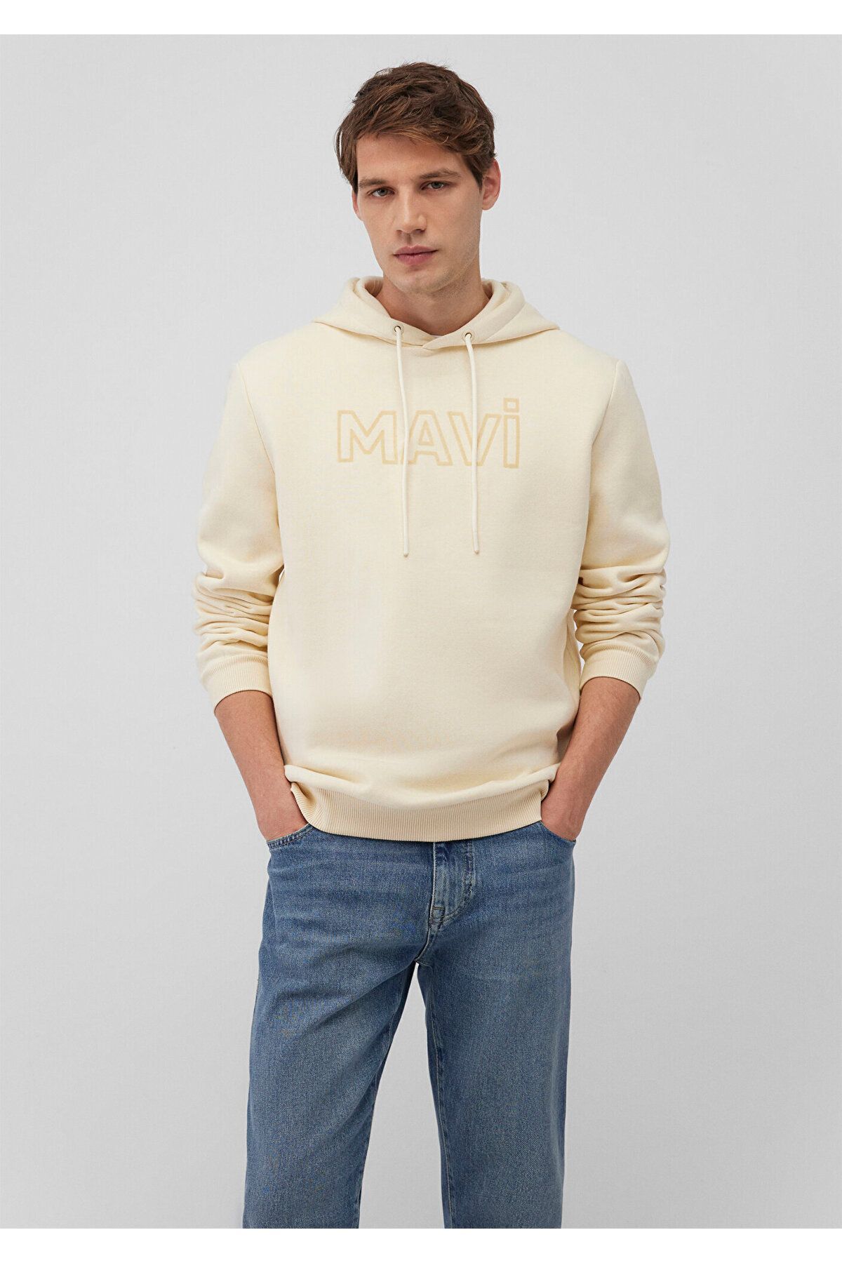 MAVİ ERKEK MAVİ BASKILI SWEATSHIRT Açık Bej 0610941-70055