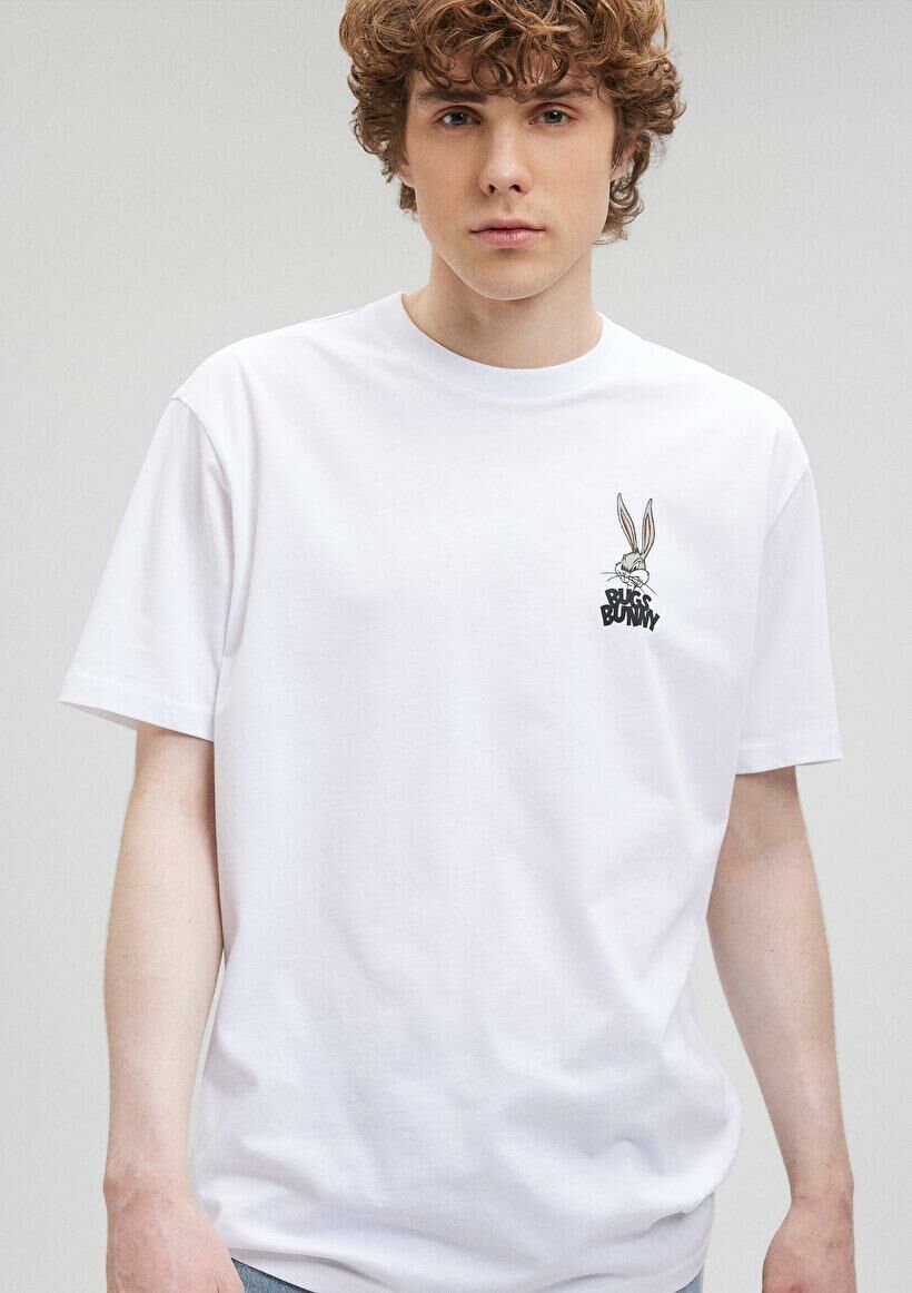 MAVİ ERKEK BUGS BUNNY BASKILI TİŞÖRT Beyaz 0610636-620