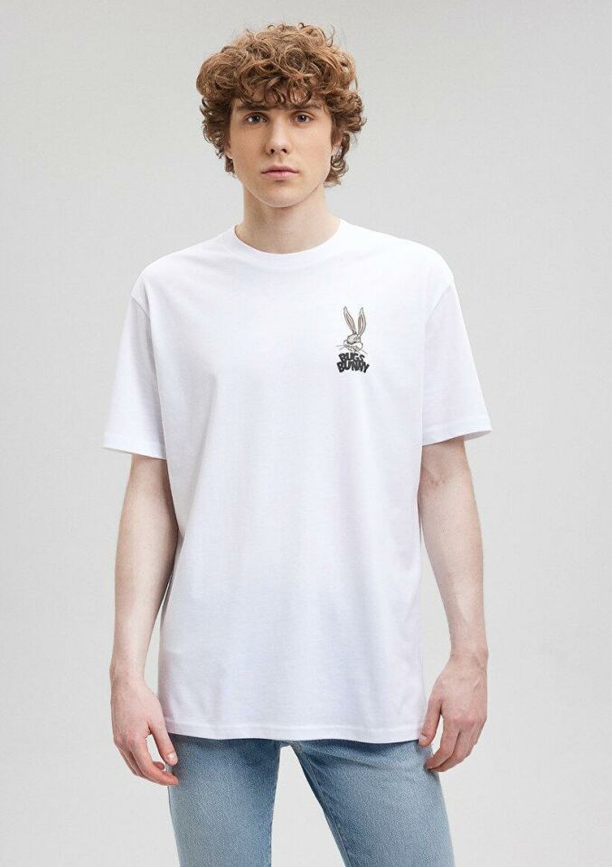 MAVİ ERKEK BUGS BUNNY BASKILI TİŞÖRT Beyaz 0610636-620