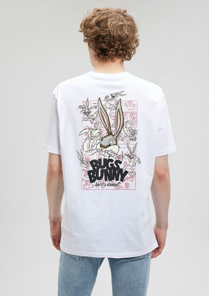 MAVİ ERKEK BUGS BUNNY BASKILI TİŞÖRT Beyaz 0610636-620