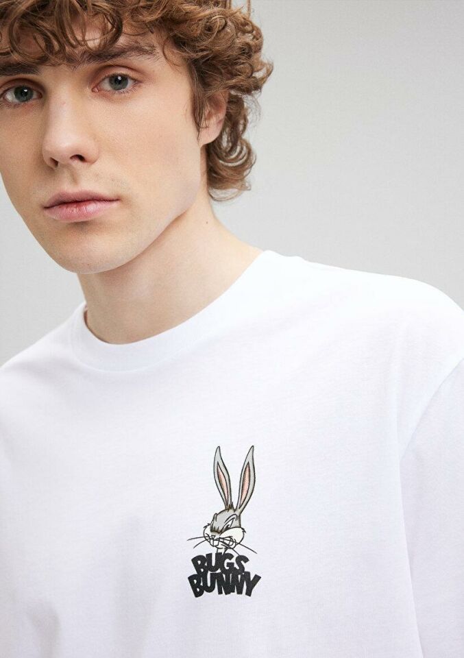 MAVİ ERKEK BUGS BUNNY BASKILI TİŞÖRT Beyaz 0610636-620
