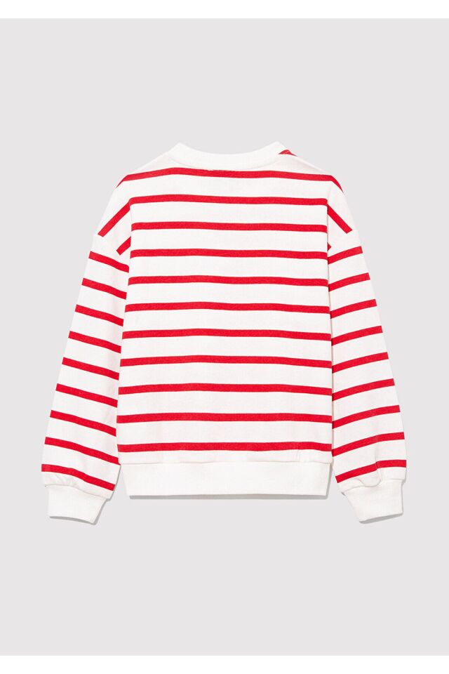MAVİ ÇOCUK MAVİ LOGO BASKILI ÇİZGİLİ SWEATSHIRT  Ac 7S10038-82054