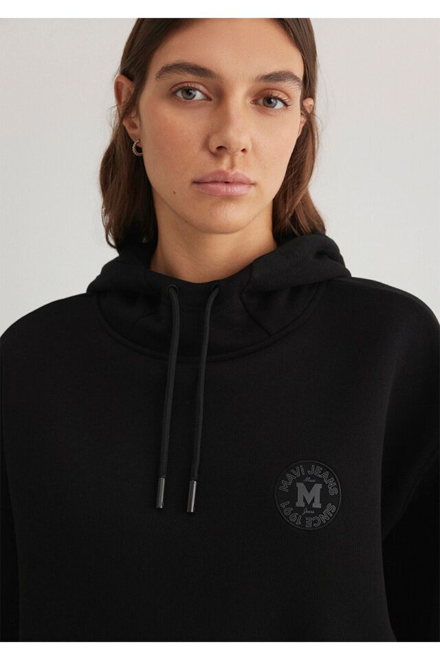 MAVİ KADIN KAPUŞONLU SWEATSHIRT Siyah 1S10305-900