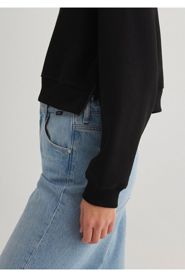 MAVİ KADIN KAPUŞONLU SWEATSHIRT Siyah 1S10305-900