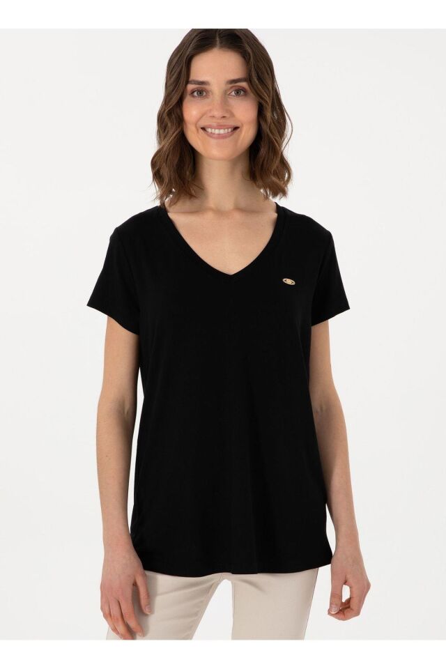 U.S. POLO ASSN. KADIN T-SHİRT G082SZ011-000-2075766 XS - SİYAH