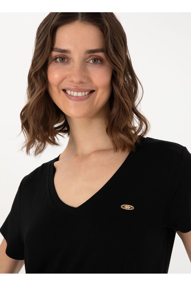 U.S. POLO ASSN. KADIN T-SHİRT G082SZ011-000-2075766 XS - SİYAH