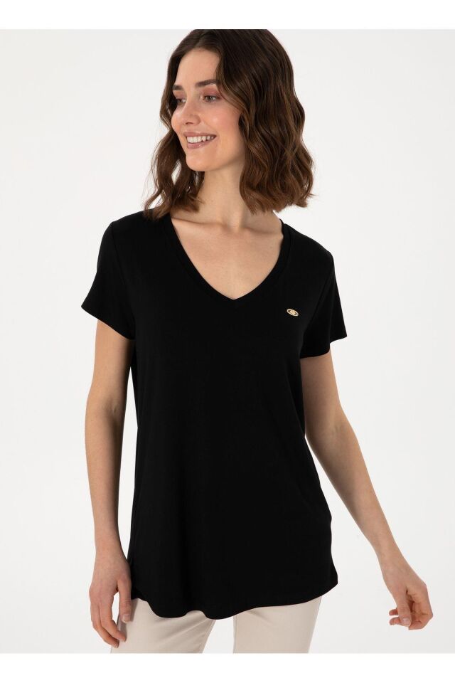 U.S. POLO ASSN. KADIN T-SHİRT G082SZ011-000-2075766 XS - SİYAH