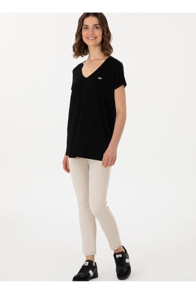 U.S. POLO ASSN. KADIN T-SHİRT G082SZ011-000-2075766 XS - SİYAH