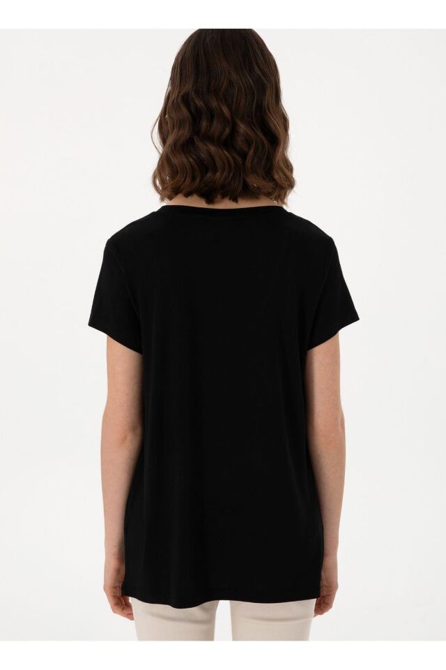 U.S. POLO ASSN. KADIN T-SHİRT G082SZ011-000-2075766 XS - SİYAH