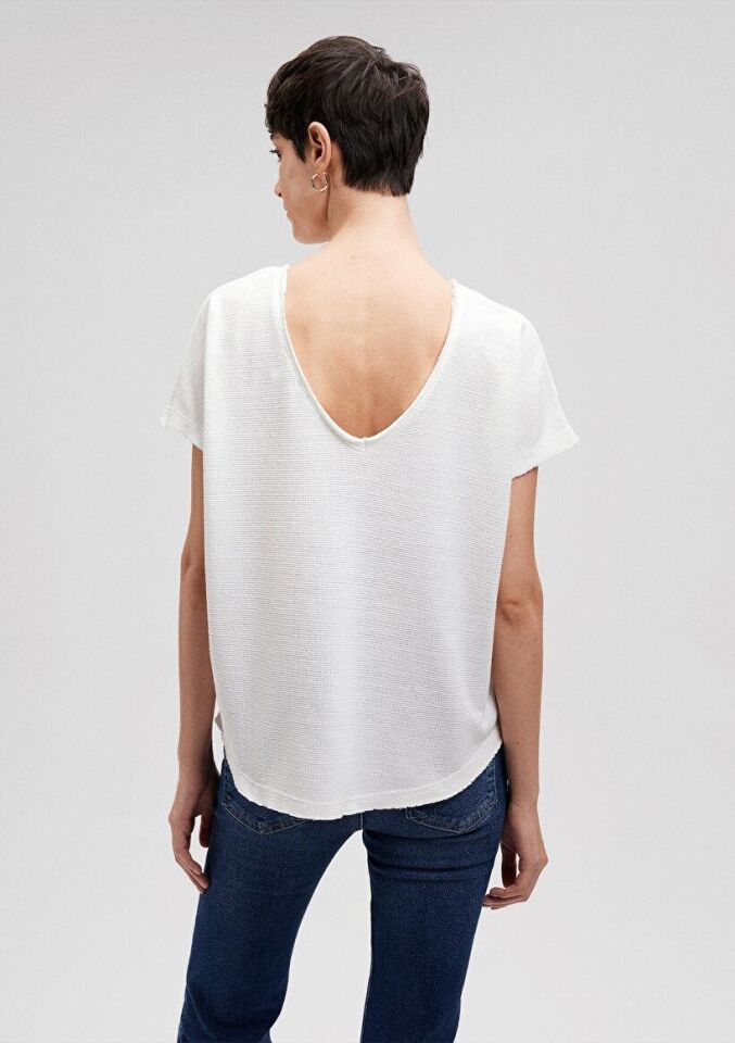 MAVİ KADIN KISA KOL PENYE Kırık Beyaz 167311-81964