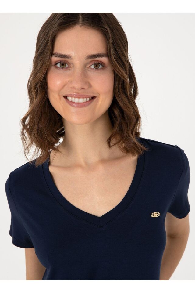 U.S. POLO ASSN. KADIN T-SHİRT G082SZ011-000-2075766 XL - LACİVERT