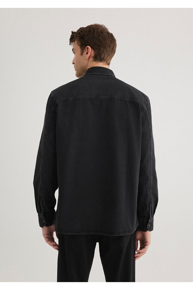 MAVİ ERKEK UZUN KOL GÖMLEK Siyah 0211441-900