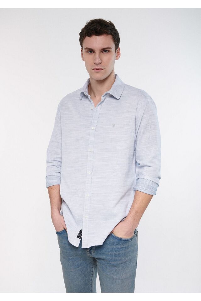 MAVİ ERKEK UZUN KOLLU GÖMLEK Açık Yeşil 0210053-71905