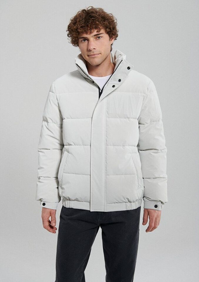 MAVİ ERKEK YÜKSEK YAKA CEKET Bulut Gri 0110139-83746 GRİ - L