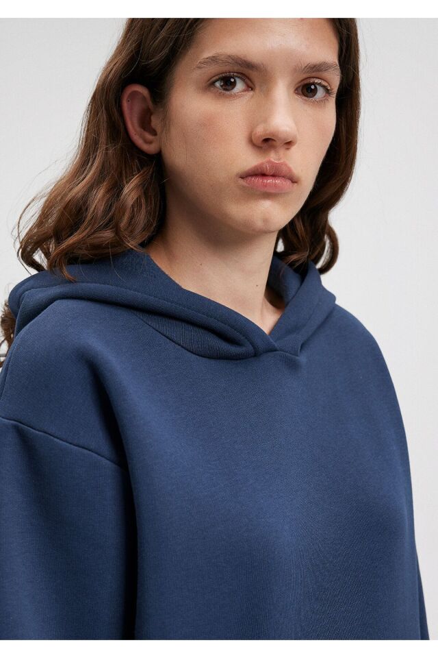 MAVİ KADIN KAPİŞONLU SWEATSHIRT Koyu Lacivert 167299-70488
