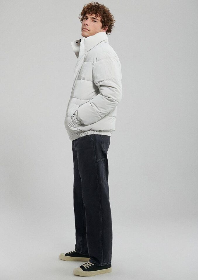 MAVİ ERKEK YÜKSEK YAKA CEKET Bulut Gri 0110139-83746 GRİ - M