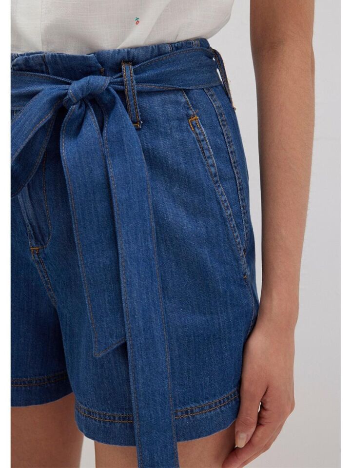 MAVİ KADIN DOKUMA ŞORT Mid Indigo 1410214-86971