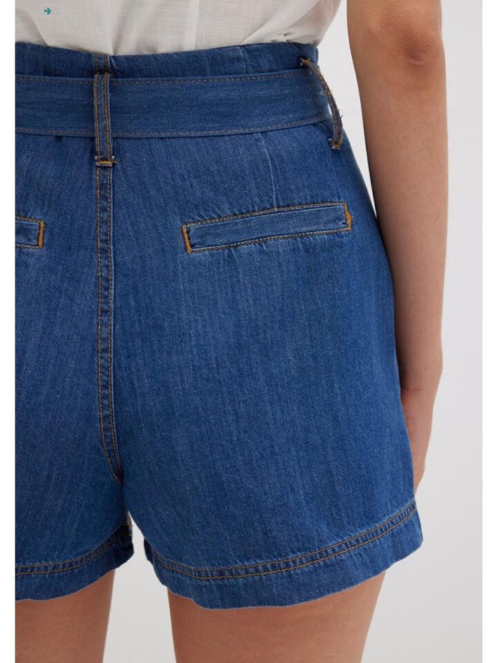MAVİ KADIN DOKUMA ŞORT Mid Indigo 1410214-86971