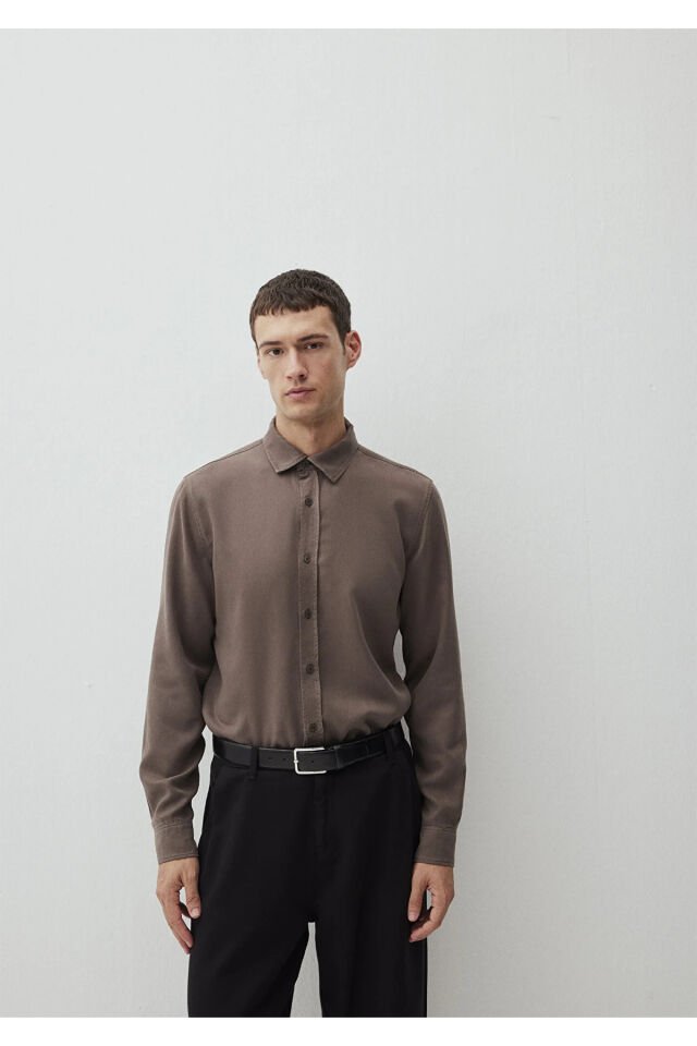 MAVİ ERKEK UZUN KOL GÖMLEK Major Brown 0210818-71550