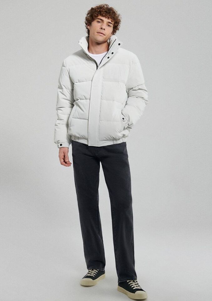 MAVİ ERKEK YÜKSEK YAKA CEKET Bulut Gri 0110139-83746 GRİ - XS